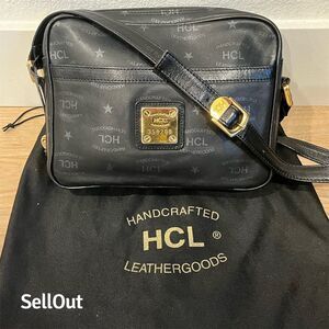 Vintage HCL Leather Goods Black Crossbody Bag Women's Small Casual